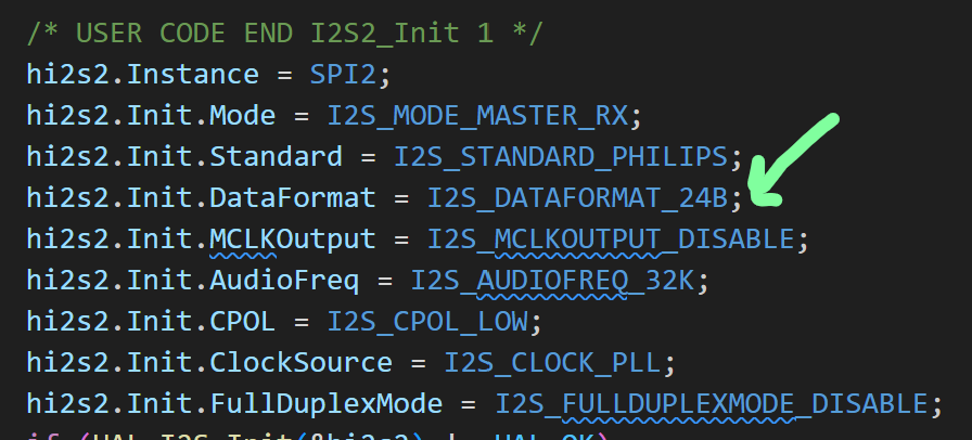 Data format configuration
